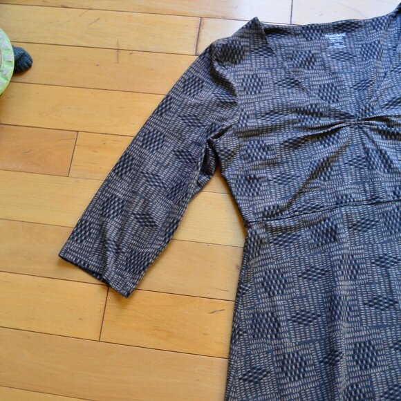 TOAD&Co Rosalinda Jersey Knit Dress Organic Cotton Tencel V-Neck Size M - Picture 7 of 15